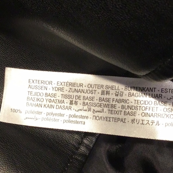 ✨Zara Faux Leather Black Zip Up Jacket Size Small - Picture 10 of 10